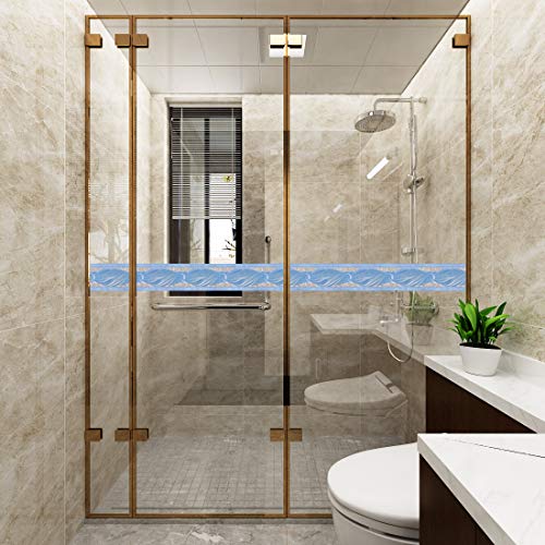 Livelynine Cenefas Adhesivas Infantiles Niño Niña 10CMx10M Cenefas Adhesivas Dormitorio Para Paredes Cenefa Adhesiva Baño Para Pared Vinilos Para la Cocina Cenefa Vinilos Adhesivos Para Cristales Azul