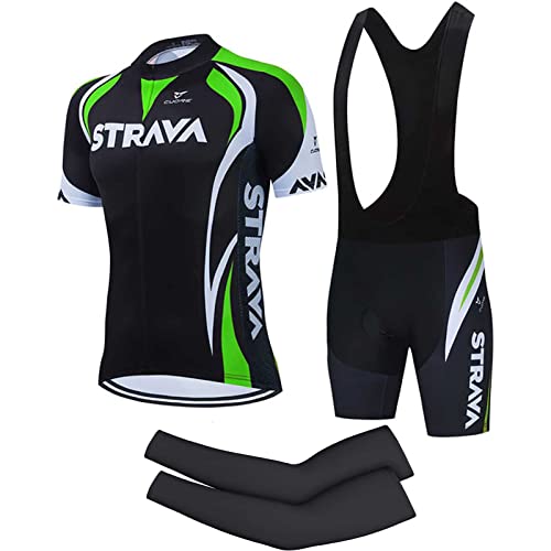 Maillot Ciclismo Hombre Verano, Traje de Ciclismo Hombre de Equipos Profesionales. Culotte y Maillot para MTB Spinning, Equipacion Ciclismo Bicicleta de Carretera (XXL,Q4)