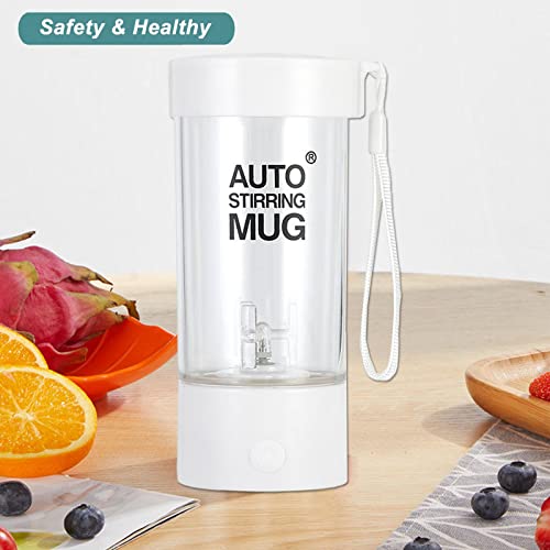 Maizoon Batidora eléctrica de proteínas Botella Batidora Batidora Taza deportiva portátil Taza mezcladora automática Con pilas para personas que hacen ejercicio 350ml / 11.8oz Blanco