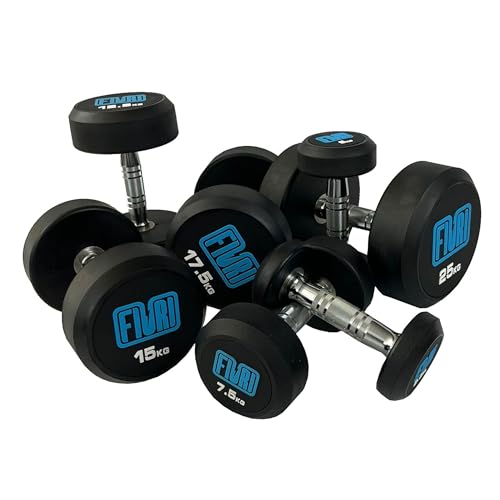 Mancuernas Redondas, Pesas para Ejercicio en Casa o Entrenar en Gimnasio, para Crossfit, Musculación y Entrenamiento Funcional, Mancuerna para Fitness, HIT - 10 Kg