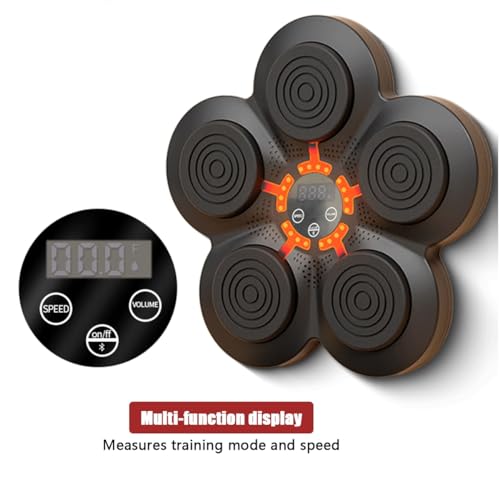 MáQuina De Boxeo con MúSica Bluetooth Inteligente Equipo De Boxeo Montado En La Pared Padena De PerforacióN De Entrenamiento De Boxeo De Bluetooth para Ejercicio En Casa Regalo Divertido (Color : Box