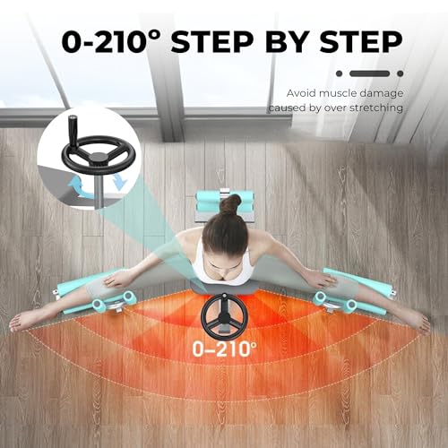 𝗠𝗮́𝗾𝘂𝗶𝗻𝗮 𝗱𝗲 𝗘𝘀𝘁𝗶𝗿𝗮𝗺𝗶𝗲𝗻𝘁𝗼 Piernas. Máquina de Extensión Piernas con Asiento Acolchado y Respaldo para Mejora de Flexibilidad Muscular. Extensor de Piernas de Entrenamiento en Casa