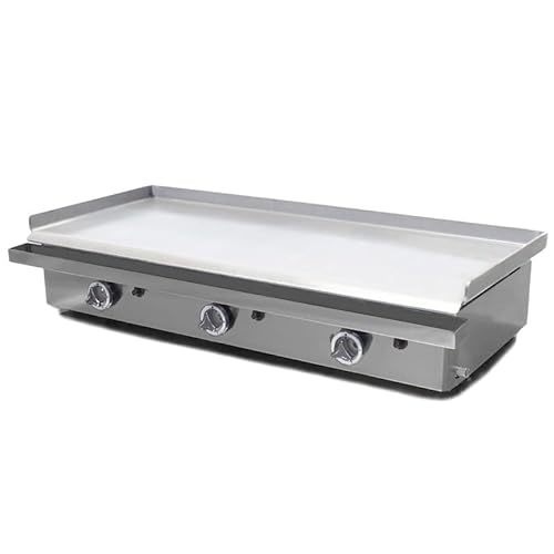 MBH - Plancha gas 120 eco - acero laminado profesional para hosteleria, smash burger, bar, hotel.