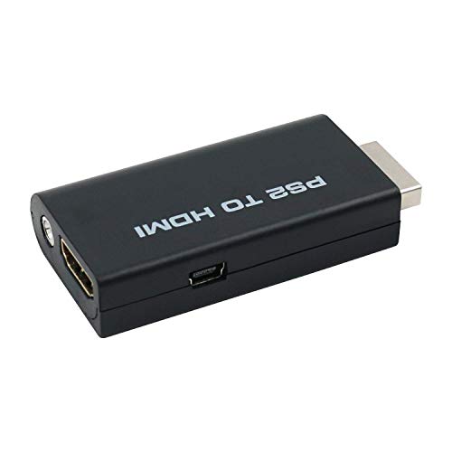 Mcbazel Adaptador de Audio y Video Convertidor PS2 a HDMI con Salida de Audio de 3.5 mm para HDTV HDMI Monitor