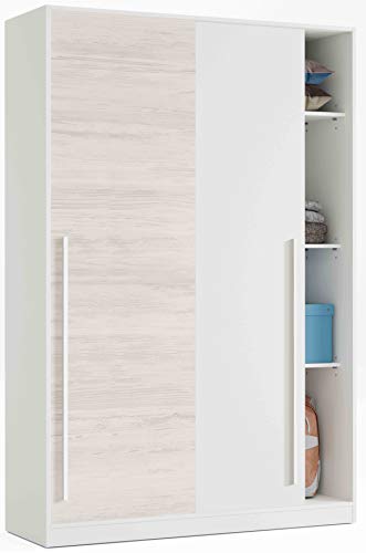 Miroytengo Pack Muebles Habitación Infantil/Juvenil Completa Elliot en Color Blanco (Cama Nido+Estantería+Armario+Somieres 90x190 cm)