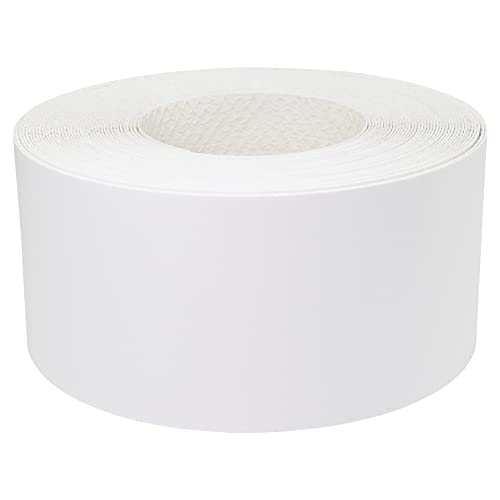 Mprofi MT® 5m Rollo-Cinta de Borde de Melamina-Con Adhesivo Termofusible- Borde para Planchar para Estantes-Tablero de Construcción de Muebles- Blanco Liso 45mm