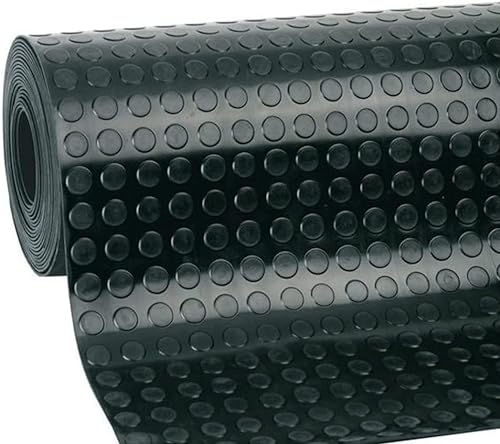 Mugar- Suelo Antidelizante Negro de Caucho de 1,5 Milímetros- Recubrimiento de Suelo para Gimnasios, Talleres, Base para Electrodomésticos y Mucho Más (1,5 x 3 Metros)