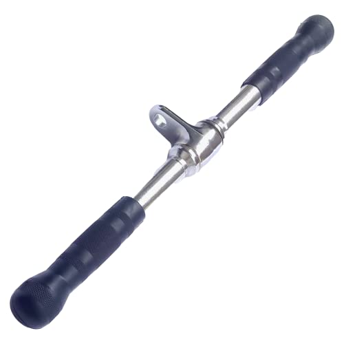 MuscleForge® Barra recta de 50 cm de cable para máquina de poleas, Agarre Antideslizante para Gimnasio en Casa Musculacion, Barra de Gimnasio para entrenamiento de Bíceps y Tríceps