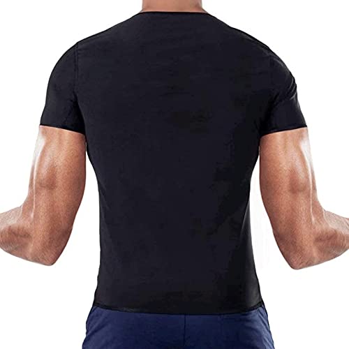 MXYKJO Camisa de Traje de Sauna para Hombres: Chaleco de compresión para el Sudor Que atrapa el Calor, Camiseta Moldeadora, Chaqueta Moldeadora de Calor versátil para Ejercicios de Gimnasio