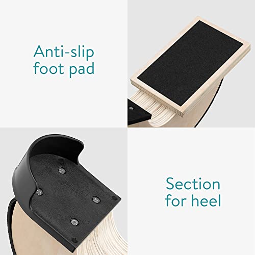 Navaris Estiramiento de gemelos y piernas - Balancín para estiramientos de pies tobillo pierna gemelo - Pedal estirador para usar sentado y de pie