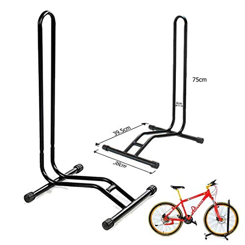 Negro Soporte Biciletas Piso Deporte Ciclismo Bicicleta Individual Piso Aparcamiento Repisa Almacenamiento Garaje Soporte para Sostener