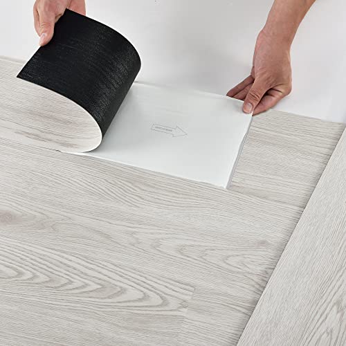 NEU.HOLZ Pisos de Vinilo-PVC Decorativo Diseño de Pisos laminados Suelo Autoadhesivo 28 planchas Decorativas = 3,92 m² Roble Blanco 'Slashed Oak'
