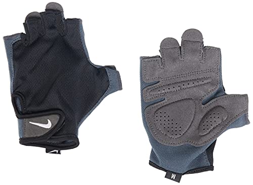 NIKE Unisex_Guantes de Fitness Esenciales para Adultos, Negro-Gris-Blanco, S