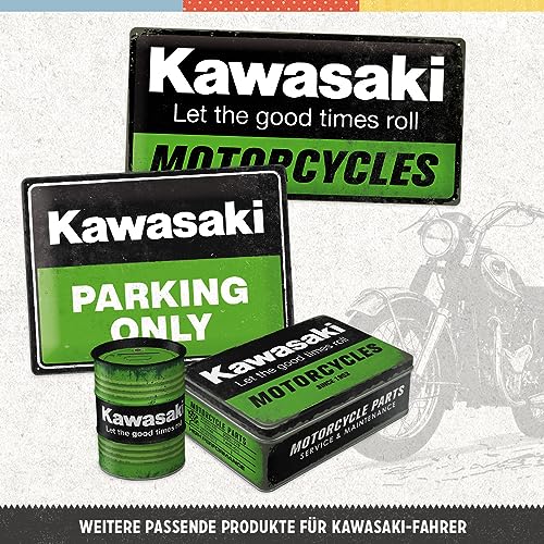 Nostalgic-Art, Juego de Imanes Retro , Kawasaki Motorcycles – Regalo para Motociclistas, Decoración para la Nevera, Diseño Vintage, 9 Unidades