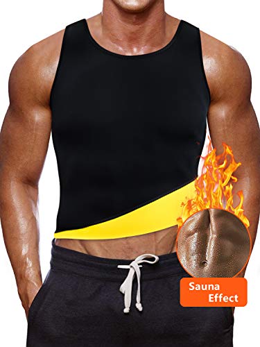 NOVECASA Chaleco Sauna Hombre Neopreno Camiseta sin Mangas Sudoración Body Shaper Transpirar Gimnasia Abdome Adelgaz (M, Chaleco)