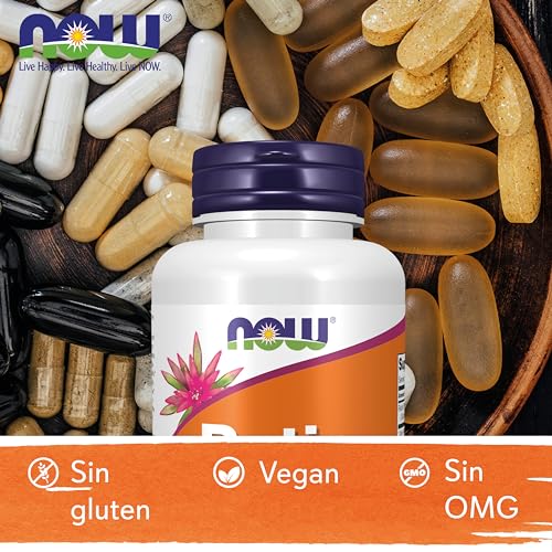 Now Foods, Rutina, 450mg, 100 Cápsulas veganas, Probado en Laboratorio, Bioflavonoide, Sin Gluten, Sin Soja, Vegetariano