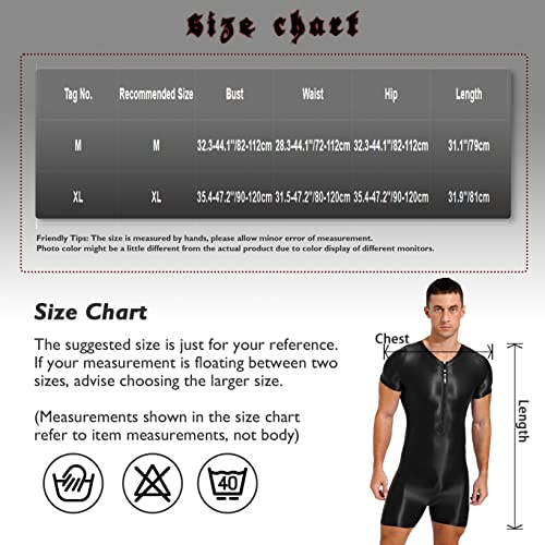 Nyeemya Brillante Mono de Una Pieza Hombres Body Corta Mangas Deportivos Fitness Maillot Gimnasia Ritmica Leotardo Camiseta Verano Bodysuit Ropa Interior Pijama Café M