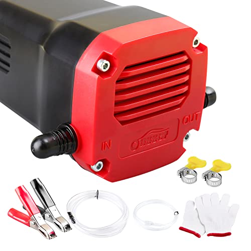 oasser Bomba Extractora de Aceite DC 12V 80W Extractores de Fluidos Bomba de Transferencia de Combustible y Aceite para Auto, Moto, Quad OP1 Rojo
