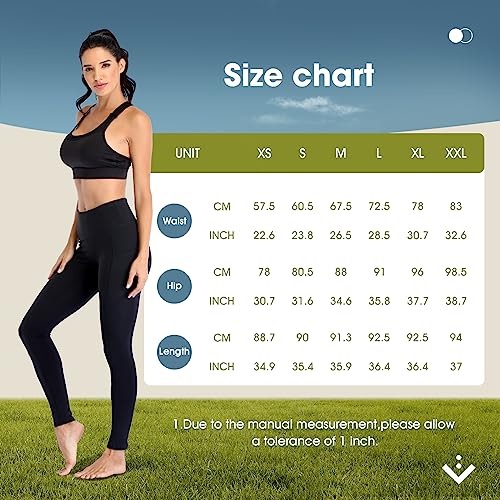Ollrynns Leggins Deportivos Mujer Cintura Alta Mallas Deporte Leggings con Bolsillos Control de Abdomen para Running Training Fitness Yoga PantalonesCA166(Negro M)