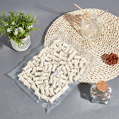 OLYCRAFT 80 carretes vacíos de madera mini bobinas de hilo vacío de madera bobinas de alambre natural para artes y manualidades de bricolaje máquinas de coser - 1,5 x 2,5 cm