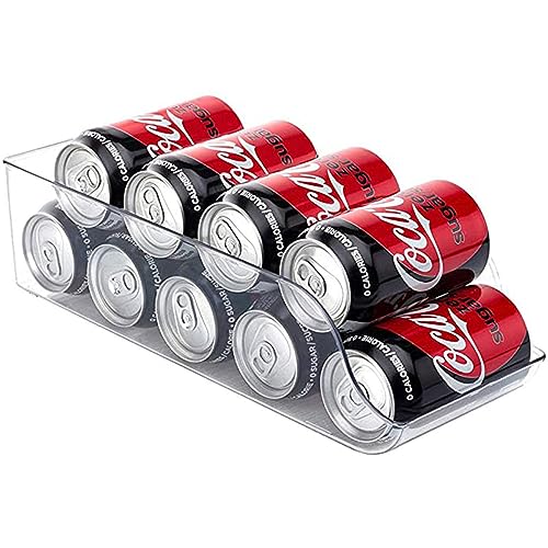 (Pack 1 Unidad) Organizador de latas para Nevera. Dispensador de Botellas de Agua para frigorifico. Caja de almacenaje de Comida para la Cocina. (1)