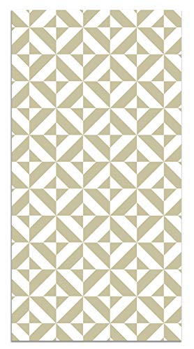 Panorama Alfombra Vinílica Geometría Verde Pastel 40x80 cm - Alfombra Cocina Vinilo - Alfombra Salón Antideslizante, Antihongos e Ignífuga - Alfombras Grandes - Alfombras PVC