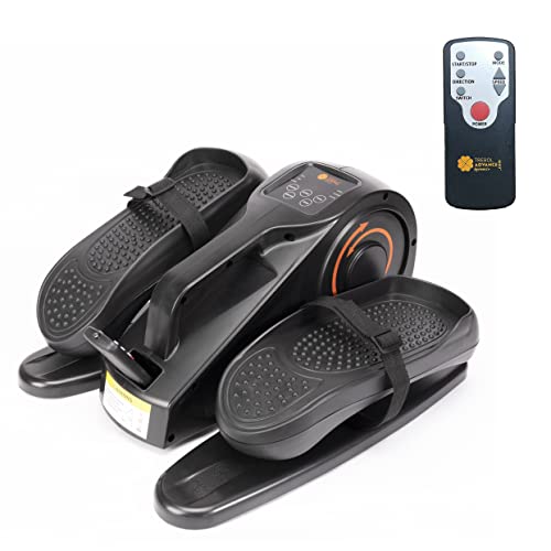 Pedalier eléctrico, Mini Elíptica, pedaleador elíptico portátil, Pantalla Led, Mando a Distancia Pedalera elíptica portátil para Realizar Gimnasia pasiva o Activa.