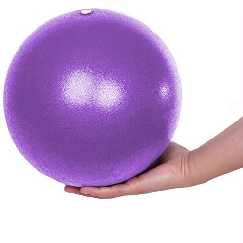 Pelota de Pilates de 25 cm Pelota de Ejercicio Pequeñas Anti-Burst Suave Balones de Ejercicio Fitness Antideslizante Entrenamiento para Yoga, Gimnasio, Masaje y Pilates en Casa y Oficina (Púrpura)