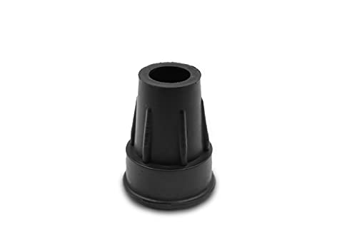 PEPE - Tacos Muletas 19 mm, 18 mm y 17 mm (x4 uds), Conteras Muletas, Conteras de Goma, Tacos de Goma para Muletas, Conteras Redondas, Tacos para Muletas Antideslizantes, Conteras Negras.