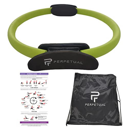 Perpetual® Aro de Pilates Tonificador Muscular - 5 Colores de Anillos Disponibles - Fitness y Yoga - Entrenamiento de Piernas, Glúteos, Abdominales y Suelo Pélvico - Gimnasio en Casa - Magic Circle