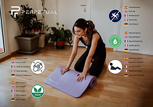 PERPETUAL® Esterilla de Yoga y Pilates, Gimnasia, Fitness.
