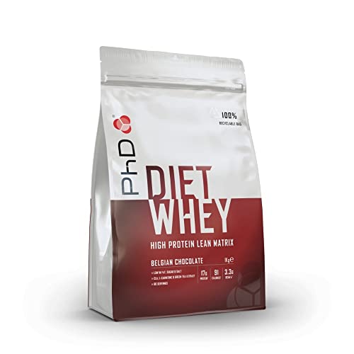 PhD Nutrition Proteína Whey, 40 Porciones, Proteína Magra En Polvo - Chocolate Belga 1Kg