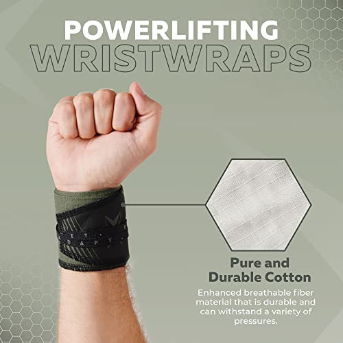 PICSIL Muñequeras de Tela para Cross Training, Gran Soporte Articular, Previene Lesiones, Tendinitis, Ideal para Musculación, Boxeo, Gimnasia, Calistenia, Gym, para Hombres y Mujeres (Ultimate Green)
