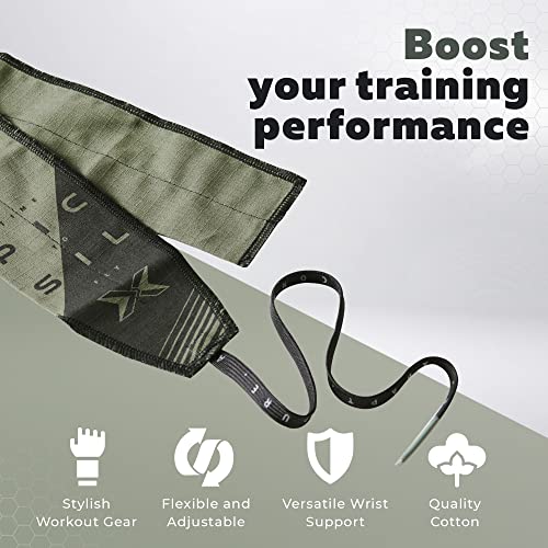 PICSIL Muñequeras de Tela para Cross Training, Gran Soporte Articular, Previene Lesiones, Tendinitis, Ideal para Musculación, Boxeo, Gimnasia, Calistenia, Gym, para Hombres y Mujeres (Ultimate Green)