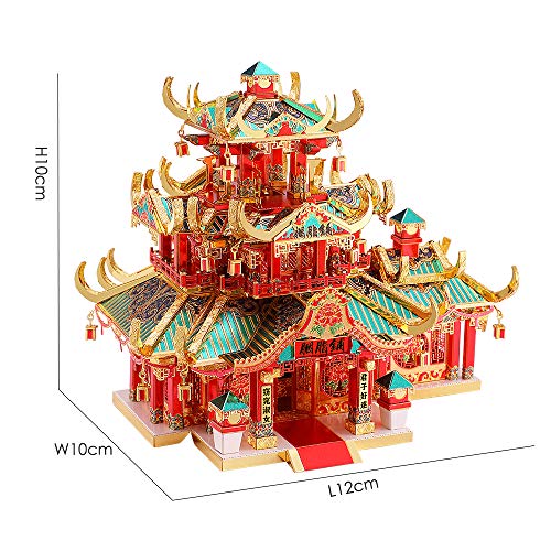 Piececool Puzzle 3D Maqueta Metal, Cultura Arquitectónica Puzzles 3D Maquetas para Montar, Maquetas para Construir Adultos y Adolescentes, Tienda de Belleza