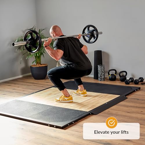 Plataforma de Peso Muerto | Protege el Suelo del Gimnasio | Plataforma de Levantamiento de Pesas | para Gimnasio en casa | Plataforma de Halterofilia olímpica | Plataforma de Powerlifting