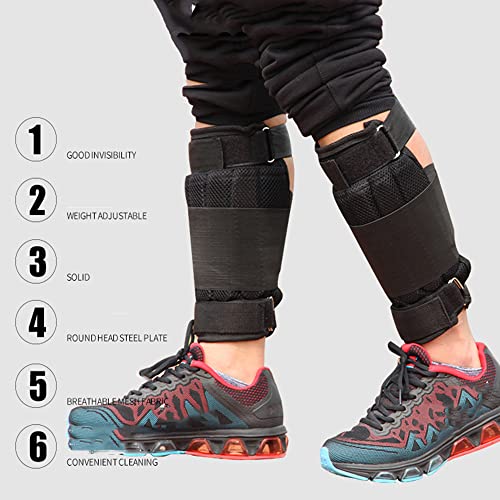 POKEAT 1Par De Tobilleras Ajustables para Ejercicios De Piernas con Pesas para Entrenamiento De Fuerza para Correr,2kg
