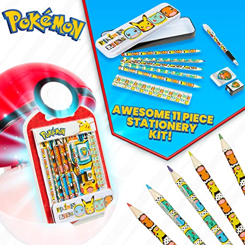 Pokemon Libretas Niños, Diario Secreto Niña Niño con Candado, Set Cuaderno, Set Papelería para Niños, Kit Utiles Escolares (Juego de papelería)