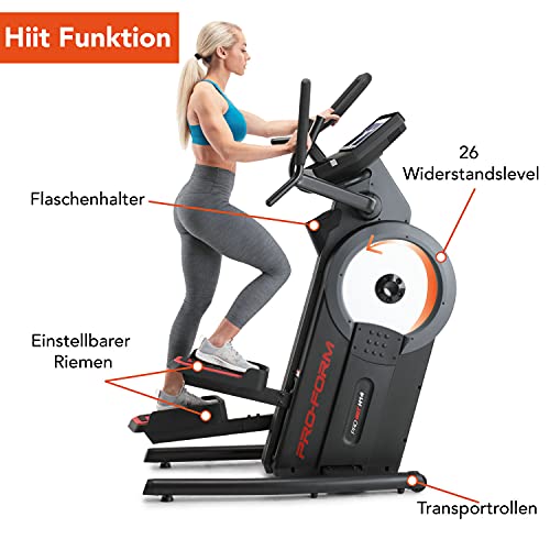 ProForm Pro HIIT H14 Elípticas de Fitness, Unisex-Adult, Negro, One Size