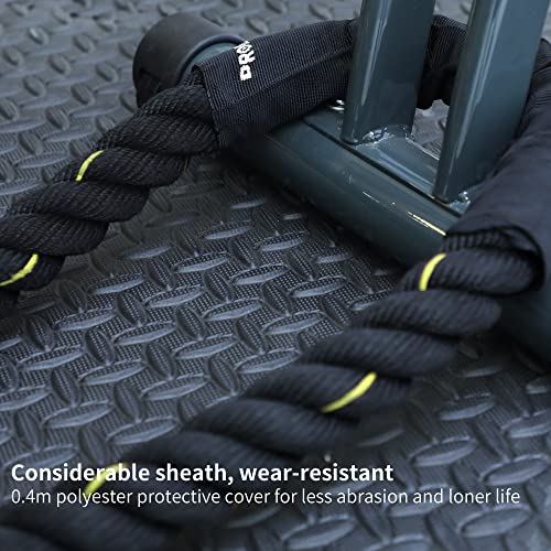 PROIRON Cuerdas de Batalla 9M/12M, Cuerda de Batalla para Gimnasio de Entrenamiento físico, Cuerdas de Ejercicio Pesado de 38mm, Cuerda de ondulación para Entrenamiento de Fuerza