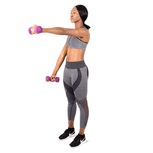 ProsourceFit Neoprene Mancuernas, Unisex-Adult, Morado, 5 LB
