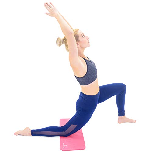 ProsourceFit Yoga Knee Pad Cushion, 5/8-Inch Thickness, Pink