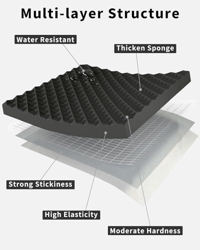 Protector Pared Garaje, 2m x 20cm x 4mm Protector del Borde Garaje Pared Autoadhesivos, Protectores Columnas Impermeable, Protección Garaje Parking, Negro