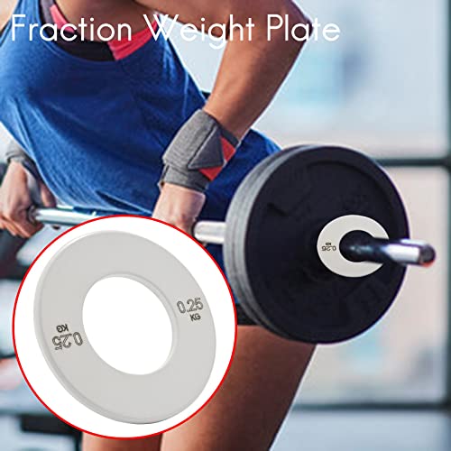 Qeunrtiy Pesas Fraccionales Pesas Fraccionadas Mini Placas de Pesas Placas de Entrenamiento de Fuerza Accesorio de Disco Preciso Blanco 0,25Kg