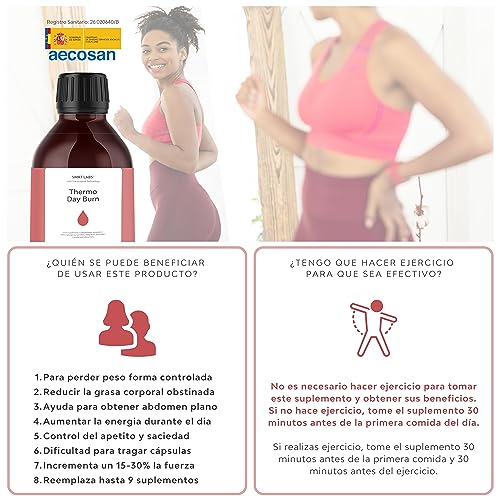 Quemagrasas Potente para Adelgazar Muy Rapido Day Burn 9-en-1, Pastillas en Jarabe, Control Apetito Rápido & Termogenico Potente con L Carnitina CarniPure & Respaldado Estudios Clínicos