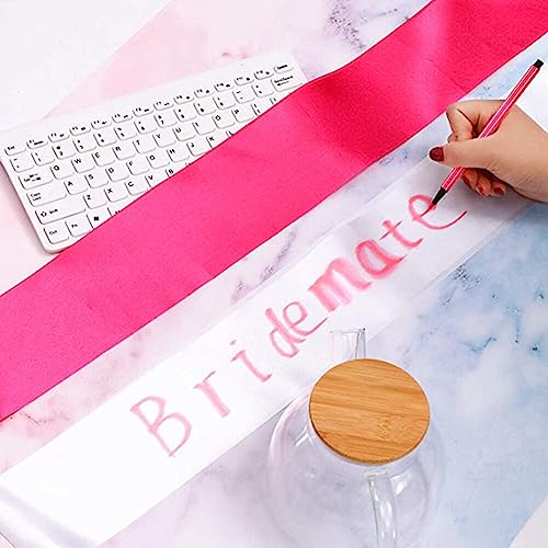 QUUPY 4 bandas de satén en blanco para bodas, cumpleaños, fiestas, suministros de bricolaje, blanco, M