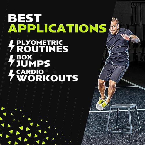 RAGE Fitness Cajas (12 Pulgadas de Acero Plyo) Cubo, Unisex, Negro