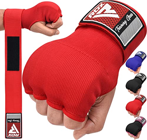 RDX Gel Vendas de Boxeo para Manos Guantes Interiores, Muñequeras Rápidas de 75 cm de Largo, Elásticos, Puño Acolchado Protección para Manos, Muay Thai MMA Artes Marciales Vendas de Entrenamiento