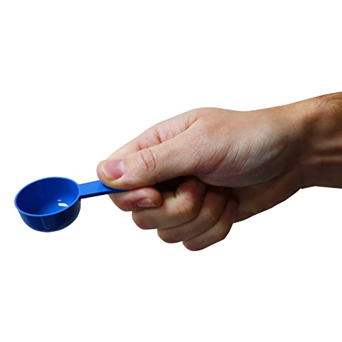 RE-GEN - Juego de 2 cucharas medidoras de plástico reutilizables de mango corto de 15 ml, ideal para líquidos, polvos, gránulos, hogar, cocina, catering, cuidado de la salud, fitness