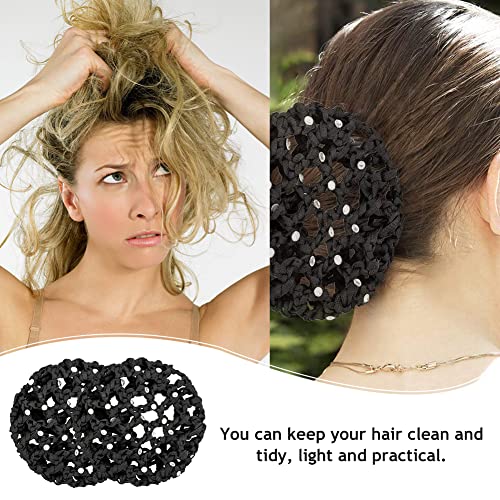 Redecilla Pelo,Redecilla Moño Gimnasia Ritmica Niña,Goma Pelo Moño,Redecilla Moño Ballet Niña,Redecilla Moño Ballet,Red Moño Gimnasia Ritmica Niña,Redecilla de Malla,Negro,2pcs